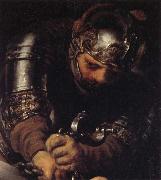 Rembrandt van rijn Details of the Blinding of Samson oil painting on canvas